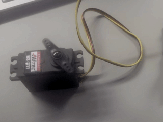 First test, servo rotates to specific positions in 90 degree increments.